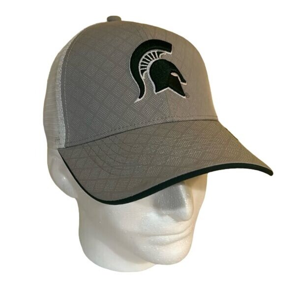 Michigan State Spartans Hat gray diamond white  SnapBack colosseum new - Picture 1 of 6